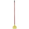 Rubbermaid Wet Mop Handle, Side Gate Mop Connection Type, Red, Fiberglass, 60" Handle Length