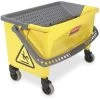 Rubbermaid Yellow And Black Polypropylene Mop Bucket And Wringer, 7 Gal.