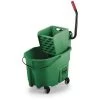 Rubbermaid Green Polypropylene Mop Bucket And Wringer, 8-3/4 Gal.