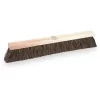 Tough Guy Push Broom: Wood, 24 In Sweep Face, No Handle Broom Handle L, Braced, 4 In Trim Lg