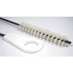 Pipe Brush: Nylon Bristles, Plastic Handle, 3/4 In Brush Dia., 5 In Brush Lg, White