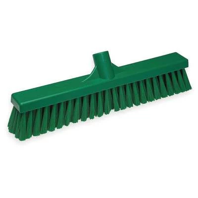 Vikan Stiff Bristle Medium Duty Floor Broom Head, 2 X 16 Inch, Green 1 Vikan Stiff Bristle Medium Duty Floor Broom Head, 2 X 16 Inch, Green