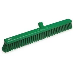 Vikan Soft-Stiff Bristle Combo Floor Broom Head, 2 X 24 Inch, Green