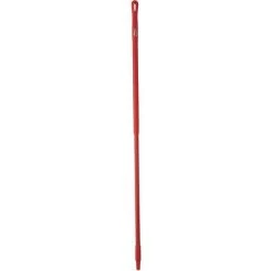Vikan Stainless Steel Handle For Broom, Squeegee, Or Scraper, 59 Inch, Red