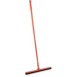 Vikan 28 Inch Double Blade Foam Floor Squeegee Head With 51 Inch Fiberglass Handle, Red
