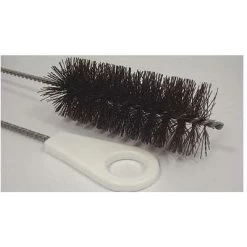 Pipe Brush: Nylon Bristles, Plastic Handle, 2 In Brush Dia., 5 In Brush Lg, Brown