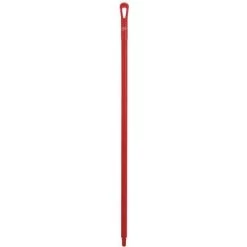 Vikan Heavy Duty Plastic Handle For Broom, Squeegee, Or Scraper, 51 Inch, Red