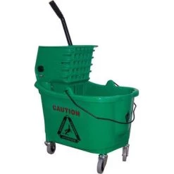 Tough Guy 8-3/4 Gal. Mop Bucket With Side Press Wringer; 34-3/4" H X 24-1/16" L X 16-17/32", Green