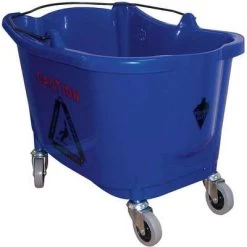 Tough Guy Mop Bucket: Blue, Plastic/Polypropylene, 3 In, Rectangular, 13 15/32 In Bucket/Pail Ht