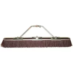 Tough Guy Push Broom: Metal, 36 In Sweep Face, No Handle Broom Handle Lg, Bolt-On, 3 1/4 In Trim Lg