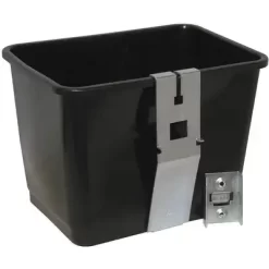 Mallory 2 Gal. Capacity Squeegee Bucket, Plastic, Black, 9 In. Overall Depth, 12 In. Lg., 9 In. Width