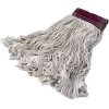 Rubbermaid Wet Mop: Cotton, 18 Oz. Dry Wt, 5 In Headband Size, White, 6 PK