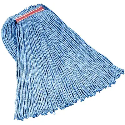 Rubbermaid Wet Mop: Synthetic, 28 Oz. Dry Wt, 1 In Headband Size, Blue, 12 PK 1 Rubbermaid Wet Mop: Synthetic, 28 Oz. Dry Wt, 1 In Headband Size, Blue, 12 PK