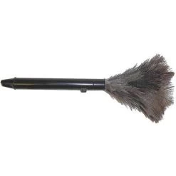 Tolco Retractable Duster, Ostrich Feathers Head Material, 14" Length, Fixed, Black