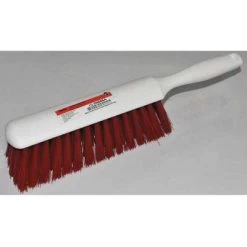 Bench Brush: Polyester Bristles, Plastic Handle, 8 In Brush Lg, 5 In Handle Lg, Red, Soft
