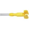 Ability One Mop Handle, Jaw Mop Connection Type, Silver, Aluminum, 60" Handle Length