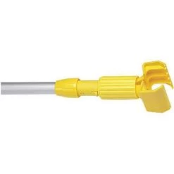 Ability One Mop Handle, Jaw Mop Connection Type, Silver, Aluminum, 60" Handle Length
