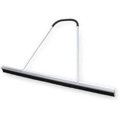 Tough Guy Push Broom: 84 In Sweep Face, Stiff, Synthetic, Black Bristle, 4 In Bristle Lg, Aluminum