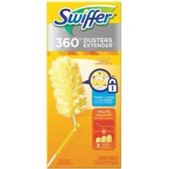 Swiffer 360 Dusters, Microfiber Head Material, 36" Length, Yellow, PK 6