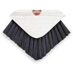 5-1/2"L Synthetic Replacement Brush Head Baseboard Brush, White