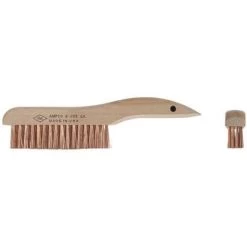 8"L Phosphor Bronze Short Handle Nonsparking Scratch Brush, 1 EA
