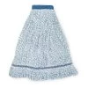 Tough Guy Finish Mop: Rayon, 22 Oz. Dry Wt, 1-1/4 In Headband Size, Blue, Side Gate Connection