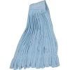 Skilcraft Mop Head: Microfiber, 16 Oz. Dry Wt, 5 In Headband Size, Blue, Clamp Connection