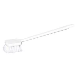 Tough Guy Scrub Brush: Stiff, Plastic, 4 1/2 In Brush Lg, 15 3/4 In Handle Lg, 3 1/2 In Head Wd
