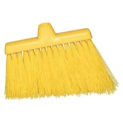 Tough Guy Broom Head: Plastic, 12 39/64 In Sweep Face, No Handle Broom Handle L, Acme Thread