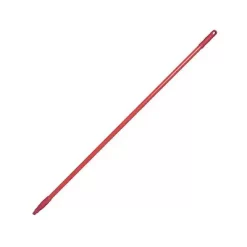 Tough Guy Color Coded Handle: 57 3/4 In Broom Handle L, Acme Thread, Red, Fiberglass, Polypropylene