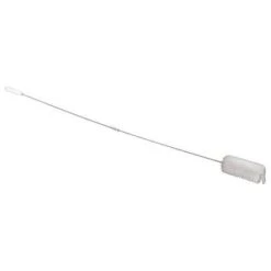 Vikan Tube And Valve Brush: Polyester Bristles, Polypropylene Handle, 3 In Brush Dia., White