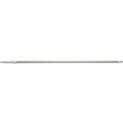 Vikan White European Thread Aluminum Waterfed Broom Handle, Length 63" To 114" 1 Vikan White European Thread Aluminum Waterfed Broom Handle, Length 63" To 114"