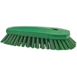 Vikan Stiff Bristle, Spread Angle Flared Scrub Brush, 3 X 8 Inch, Green