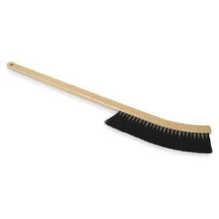 Bench Brush: Horsehair Bristles, Plastic Handle, 10 In Brush Lg, 14 In Handle Lg, Black