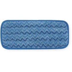 Rubbermaid Microfiber Quick Change 5" X 11" Wet Mop Head, Blue