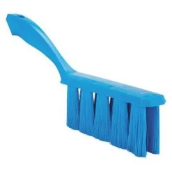 Vikan Wide Soft Bristle Bench Brush, 2.2 X 13 Inch, Blue