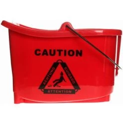 Tough Guy Mop Bucket: Red, Plastic/Polypropylene, 3 In, Rectangular, 13 15/32 In Bucket/Pail Ht -Cleaning tool store PI Asset 1375501