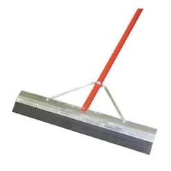 Tough Guy 24" W Straight Neoprene Floor Squeegee With Handle, Black/Red