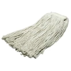Ability One Quick Change, Side-Gate Cotton String Wet Mop Head, White / Green Trim