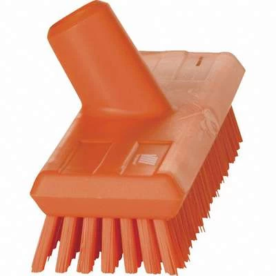 Vikan Extra Stiff Bristle Deck Scrub Brush Head, 2 X 11 Inch, Orange 6 Vikan Extra Stiff Bristle Deck Scrub Brush Head, 2 X 11 Inch, Orange - Image 6