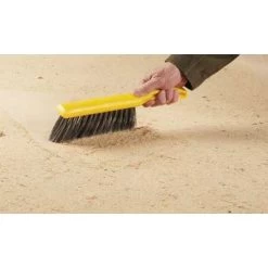 Rubbermaid 12-1/2" L Polypropylene Short Handle Bench Brush, Yellow -Cleaning tool store PI Asset 1989276