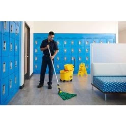 Rubbermaid Wet Mop Handle, Clamp Mop Connection Type, Gray, Fiberglass, 60" Handle Length -Cleaning tool store PI Asset 1991167