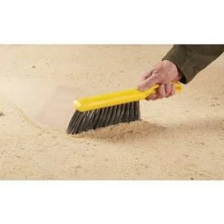 Rubbermaid 12-1/2" L Polypropylene Short Handle Bench Brush, Yellow -Cleaning tool store PI Asset 1991309