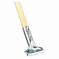 Michigan Brush Handle: 60 In Broom Handle Lg, Bolt-On, Natural Wood, Wood, Metal