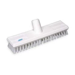 Vikan Extra Stiff Bristle Deck Scrub Brush Head, 2 X 11 Inch, White