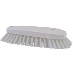 Vikan Stiff Bristle, Spread Angle Flared Scrub Brush, 3 X 8 Inch, White