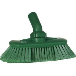 Vikan Super Soft Bristle, Angle Wall Scrub Brush Head, 3 X 8 Inch, Green