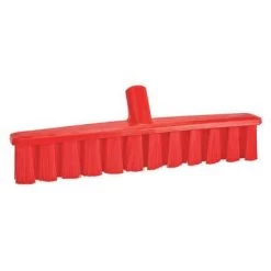 Vikan Wide Bristle, Medium Push Broom, 2 X 16 Inch, Red