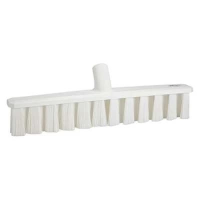 Vikan Wide Bristle, Medium Push Broom, 2 X 16 Inch, White 1 Vikan Wide Bristle, Medium Push Broom, 2 X 16 Inch, White