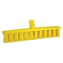 Vikan Wide Bristle, Medium Push Broom, 2 X 16 Inch, Yellow